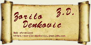 Zorilo Denković vizit kartica